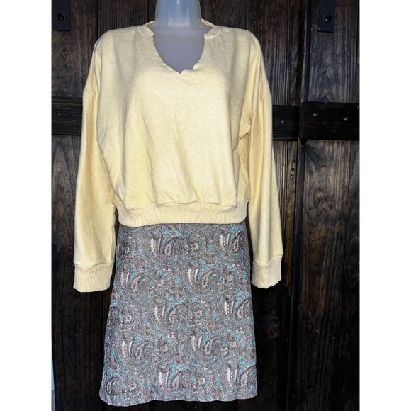 By Project Social T (PST) Gold/Yellow Short Midriff Sweater Size Medium - Picture 1 of 11